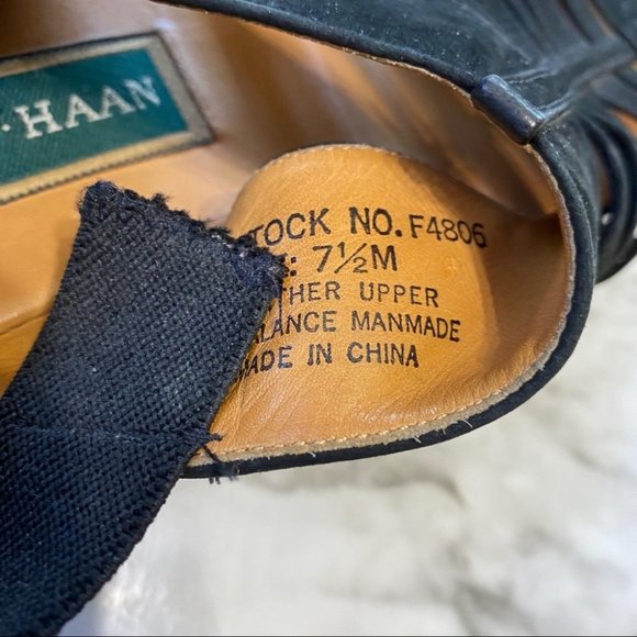 Cole Haan Suede Strappy Sandals Black Sz 7.5 - Picture 4 of 6